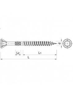 Wkręty tarasowe A2 RawlPlug 4x60 mm złote (200 szt.) 2