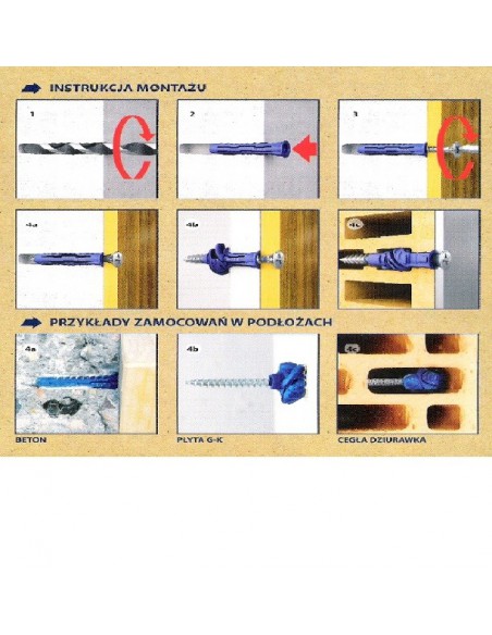 KOŁKI rozporowe RawlPlug 4ALL-06+4540 (50 szt.)