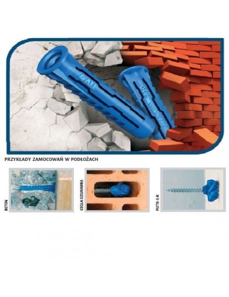 KOŁKI rozporowe RawlPlug 4ALL-06+4540 (50 szt.)