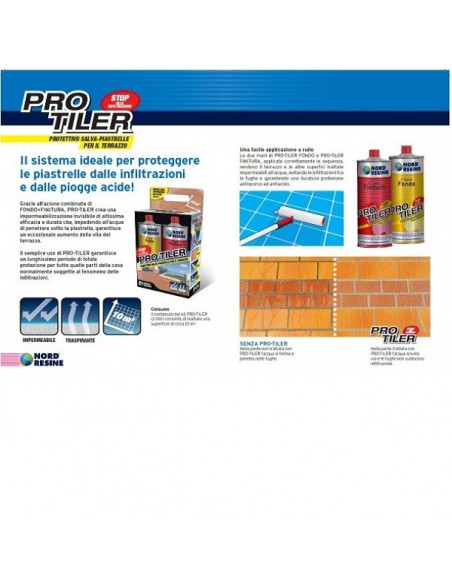 Zestaw do impregnacji płytek Nord Resine PRO-TILER, 2 l.