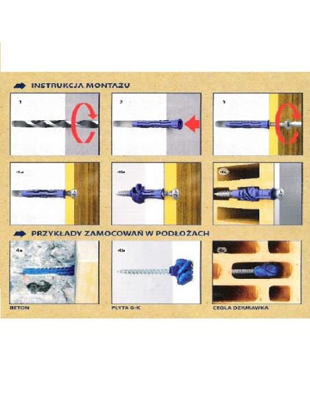 Kołki rozporowe RawlPlug 4ALL 8 mm (100 szt.)