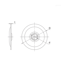 Podkładki stalowe okrągłe RawlPlug R-POK 40 mm z otworem 2,5 mm (100 szt.) 2